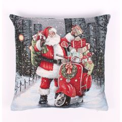 Santa Delivery Tapestry Christmas Cushion Cover