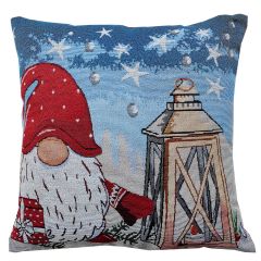 Showing the Gonk Tapestry Christmas Cushion Cover