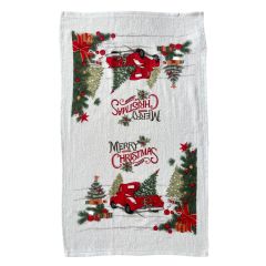 Truck Christmas Tea Towel