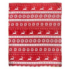 Showing the Deer Tree Christmas Throw