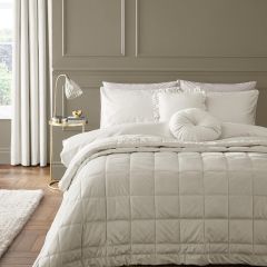 Kingsley Matt Velvet Cream Bedspread by Catherine Lansfield
