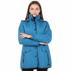 Model wearing the Women's Quilted Jacket Teal