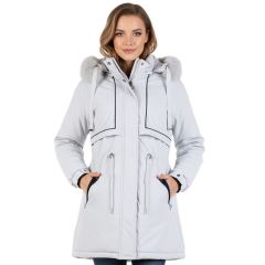 model wearing the Women's Jacket Grey