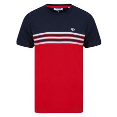 Le Shark Stripe Men's T-Shirt Chinese Red at Guineys Ireland