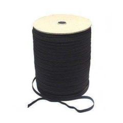 Black Elastic Flat 1/4" - Sold by the Metre at Guineys Ireland