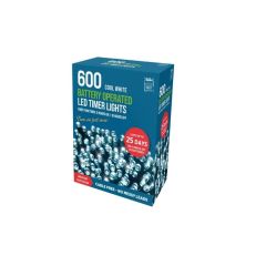 600 LED Battery Operated Christmas Lights White at Guineys Ireland