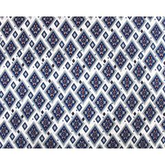 Brushed Cotton Blue Pattern Fabric 60128 - Price by the Metre