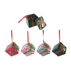 Hanging Embossed Tin Gift Box - Assorted