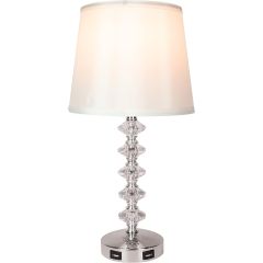 Crystal Effect Touch Lamp with USB at Guineys Ireland