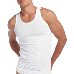 Mens 2 Pack White Vests - 100% Pure Cotton