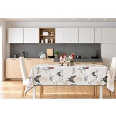 Country chicken PVC oil cloth tablecloth 140cm wide sold by the metre