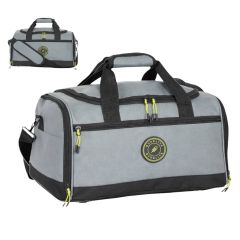 Black Bordlite Cabin Backpack with a top handle, front zippered pocket, and yellow accents. A round logo is displayed prominently on the front.