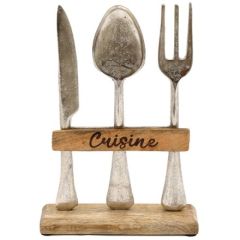 Decorative Cutlery On Wooden Base at Guineys Ireland
