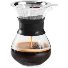 Blackmoor 400ml Slow Drip Coffee Maker with Stainless Steel Filter – Clear Glass