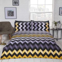 Three D Effect Duvet Set Ochre at Guineys Ireland