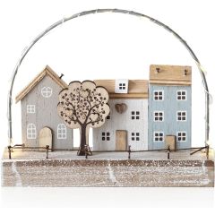 LED Wooden House Ornament Scene at Guineys Ireland