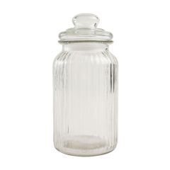 Ribbed Glass Jar