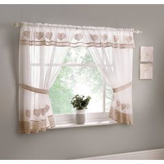 Amour Window Set Natural Curtains