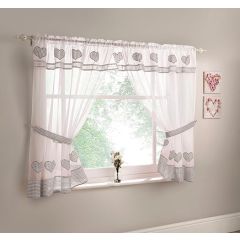 Amour Window Set Grey Curtains