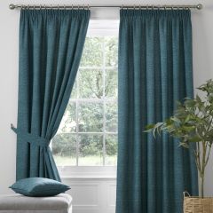 Pembrey Teal Readymade Tape Top Curtains