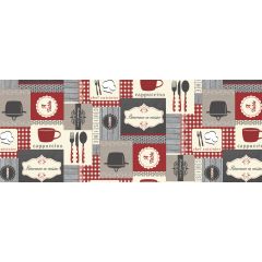 Cuisine Red Oil Cloth 8277-1 Price by the metre