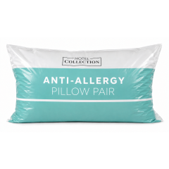 showing the Downland Hotel Anti Allergy Twin Pack Pillows