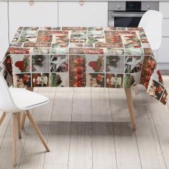 Christmas PVC Oil Cloth Festive Decor 6333-01 - Sold by the Metre at Guineys Ireland