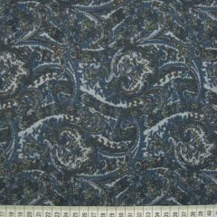 Paisley Stretch Drill Blue Fabric 9206ESS - Price by the Metre