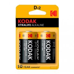 Kodak Xtralife Alkaline D Batteries – 2 Pack