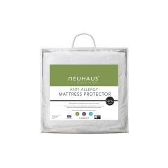Neuhaus anti-allergy quilted mattress protector with deep fitted elastic skirt packaging