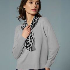 Women's Scarf Jumper Grey