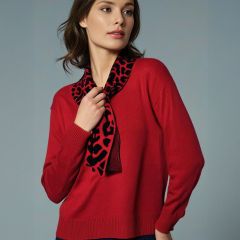 Women's Scarf Jumper Red