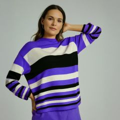 Women's Stripe Jumper Purple