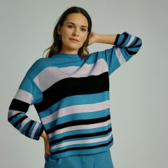 Women's Stripe Jumper Teal