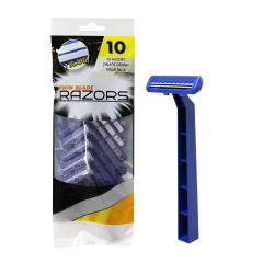 Disposable Twin Blade Men's Razors 10 Pack