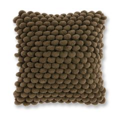 Alina moss green textured decorative cushion 45x45cm with geometric pattern