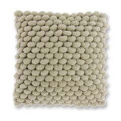 Alina moss green textured decorative cushion 45x45cm with geometric pattern