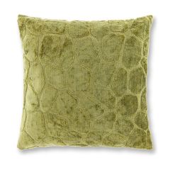 Alina moss green textured decorative cushion 45x45cm with geometric pattern