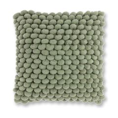 Alina moss green textured decorative cushion 45x45cm with geometric pattern