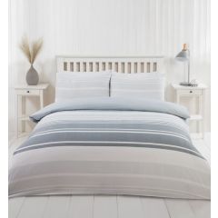 Ribe Stripe Duvet Cover Set Grey at Guineys Ireland