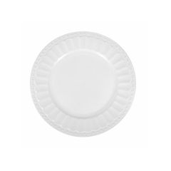 White Fluted Side Plate 20cm Stoneware
