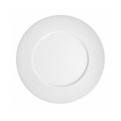 White Rim Shape Side Plate With Hammered Finish 20cm