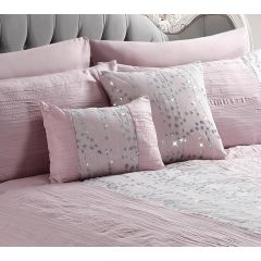 Amara Crinkle Cushion Cover Pink at Guineys Ireland