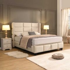 Armagh Gas Lift Bed Beige