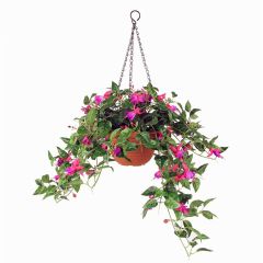 Artificial Hanging Pot Flower Arrangement Bellflower