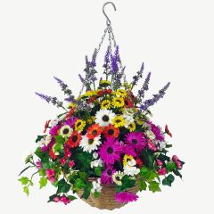 Artificial Hanging Basket Flower Arrangement Chrysantheum