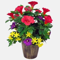 Artificial Morning Glory Flower in Pot