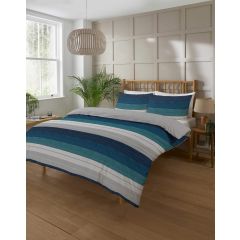 Azure Stripe Duvet Cover Set Teal at Guineys Ireland