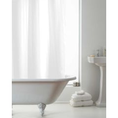 PEVA Shower Curtain White with Rings