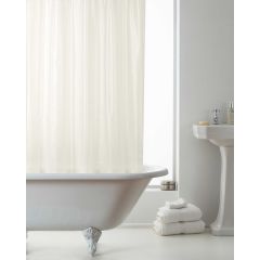 Embossed Design Shower Curtains Cream